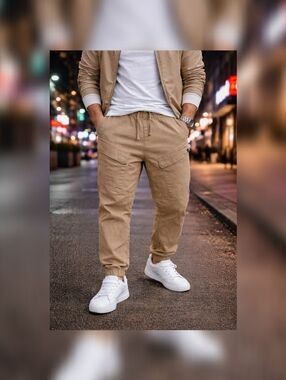 Rocawear Khaki Jogger-Style Cargo Pants XL